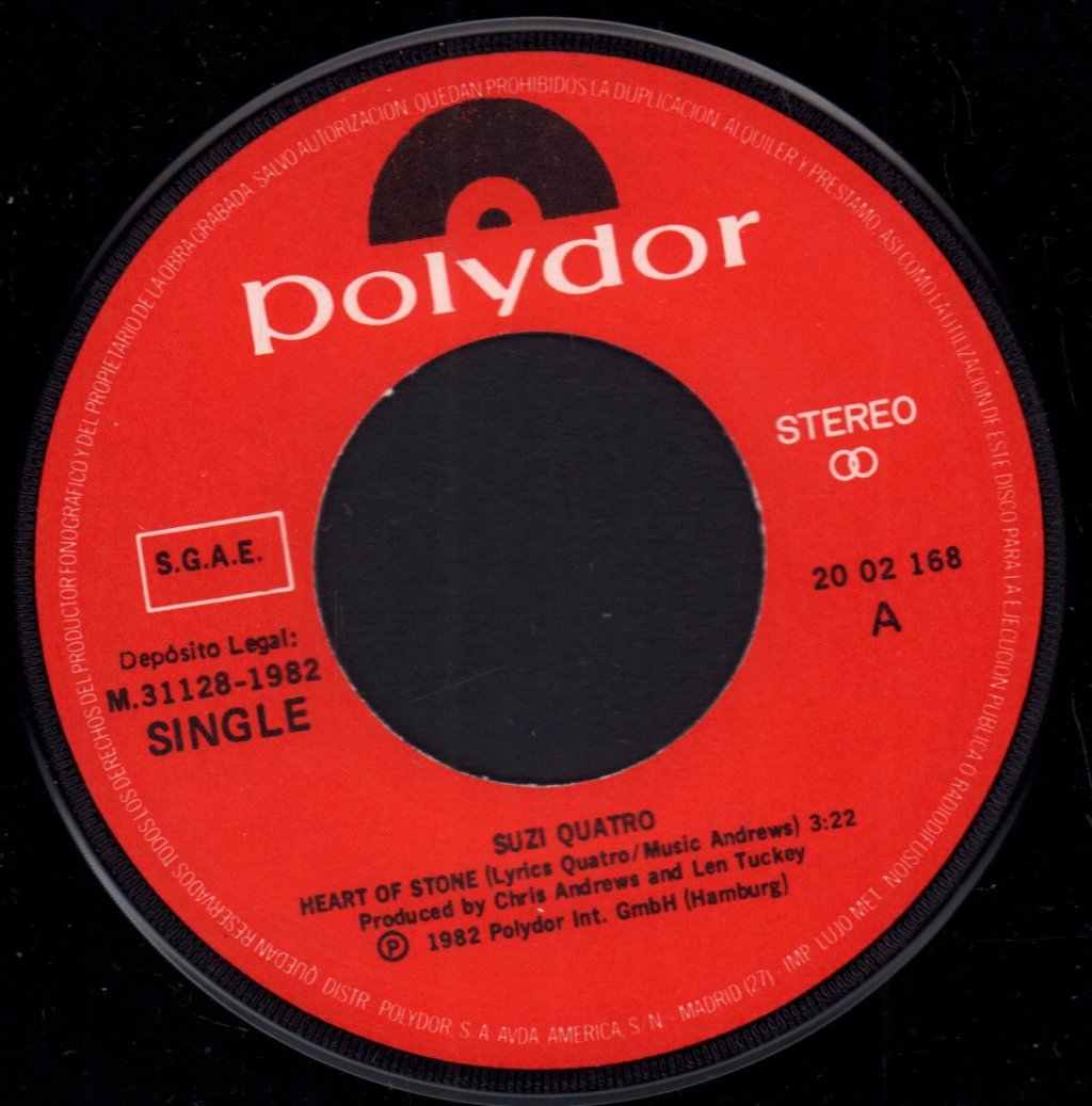 Suzi Quatro - Heart Of Stone = Corazón De Piedra - 7 Inch