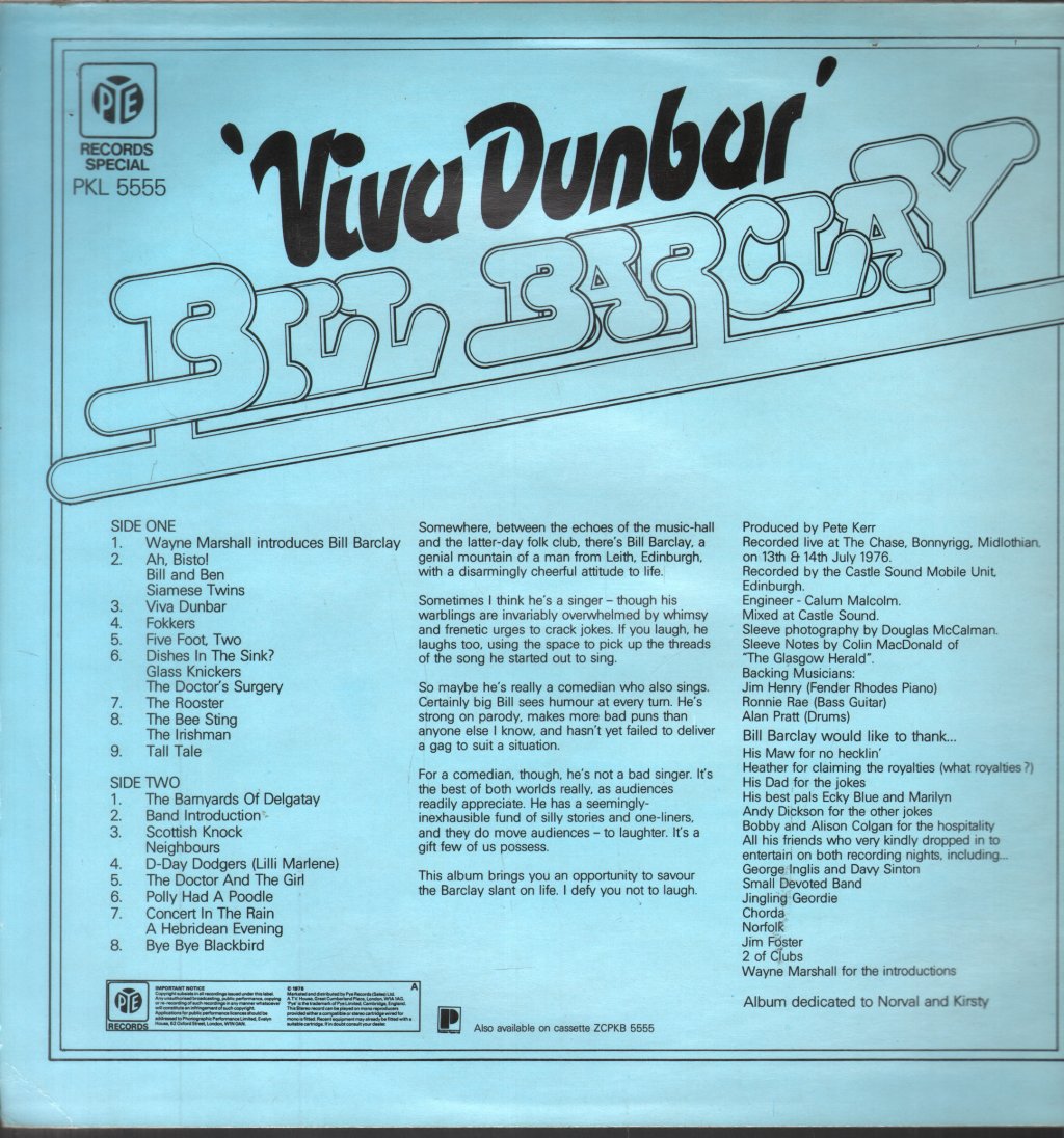 Bill Barclay - Viva Dunbar - Lp