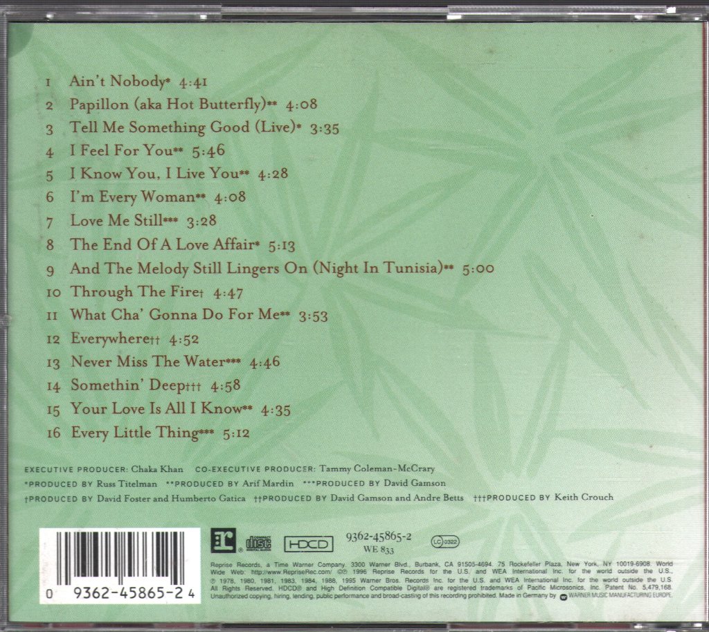 Chaka Khan - Epiphany: The Best Of Chaka Khan Volume One - Cd