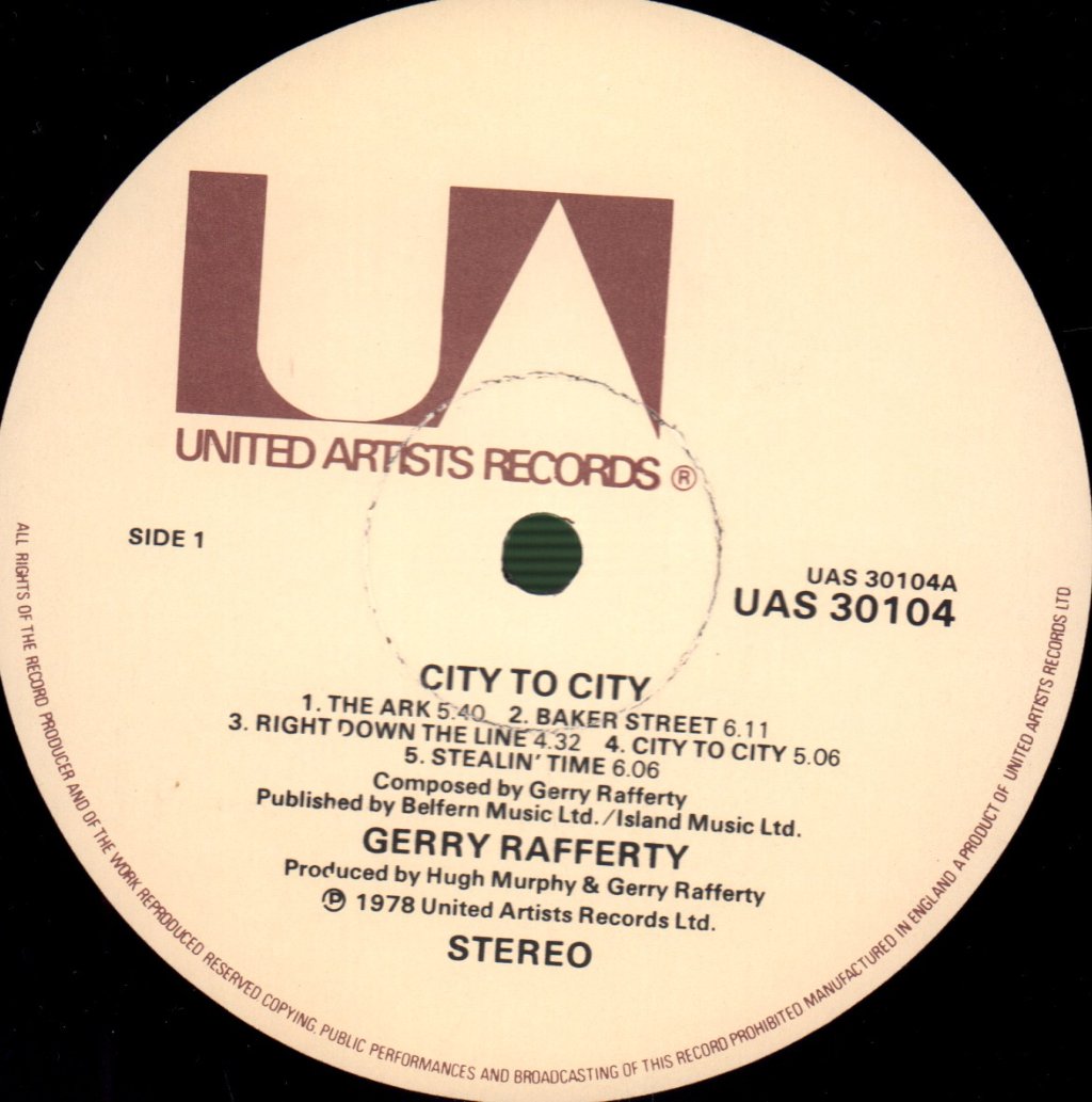 Gerry Rafferty - City To City - Lp