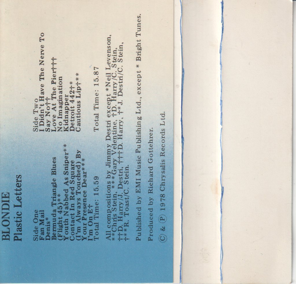Blondie - Plastic Letters - Cassette