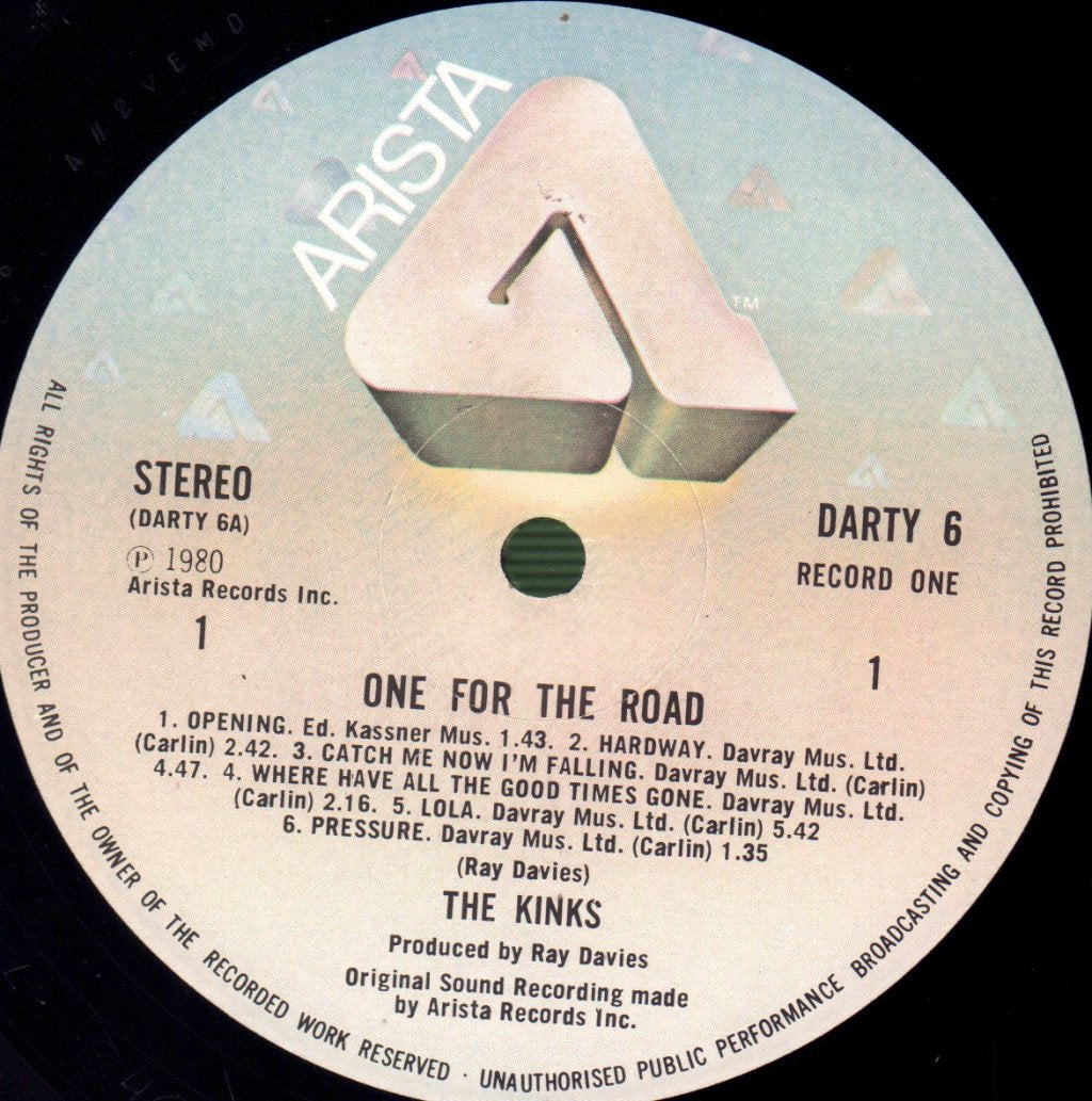 Kinks - One For The Road - Double Lp