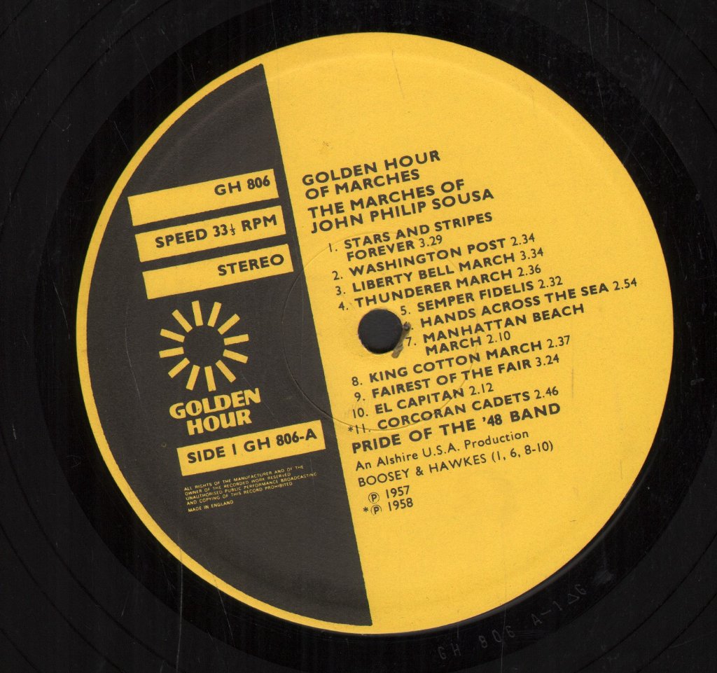 John Philip Sousa - Golden Hour Of Marches - Lp