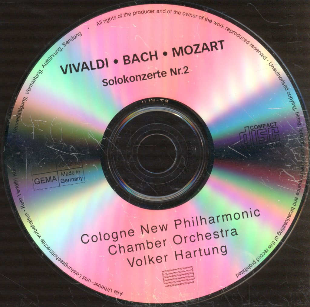 Cologne New Philharmonic Chamber Orchestra, Volker Hartung - Vivaldi / Bach / Mozart - Soloconcerts No. 2 - Cd