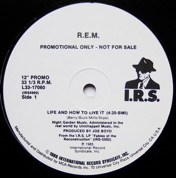 R.E.M. - Life And How To Live It - 12 Inch