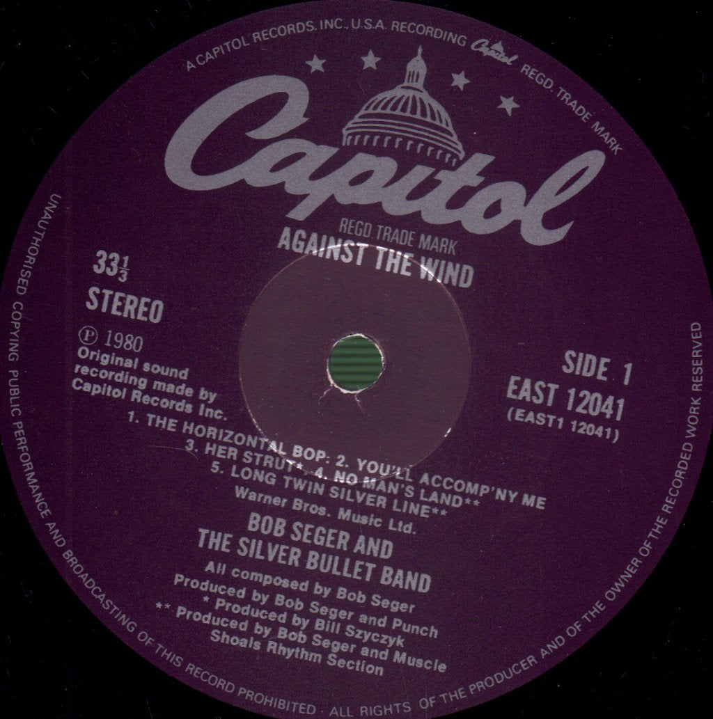 Bob Seger And The Silver Bullet Band - Against The Wind - Lp