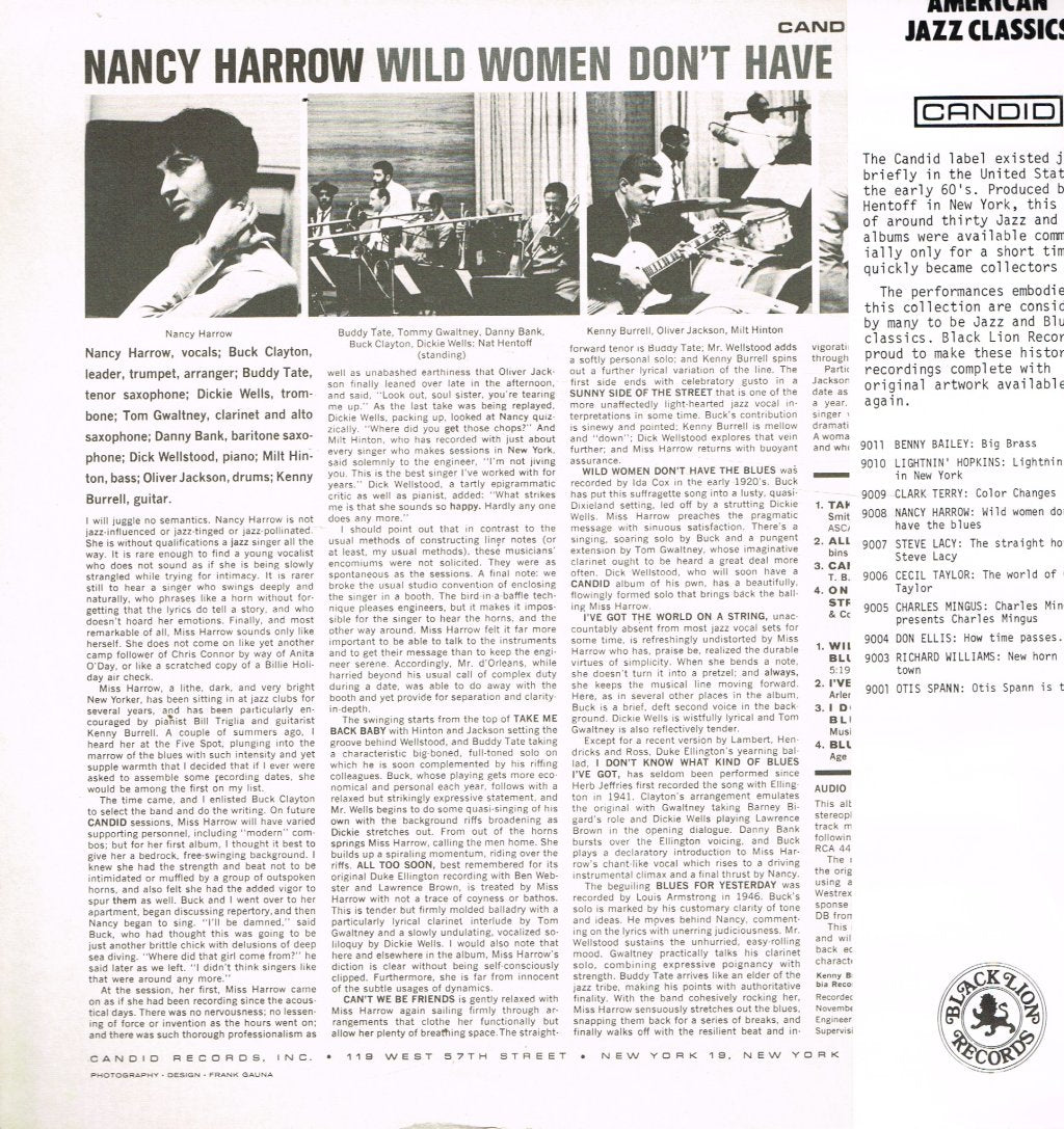 Nancy Harrow - Wild Women Don't Have The Blues - Lp