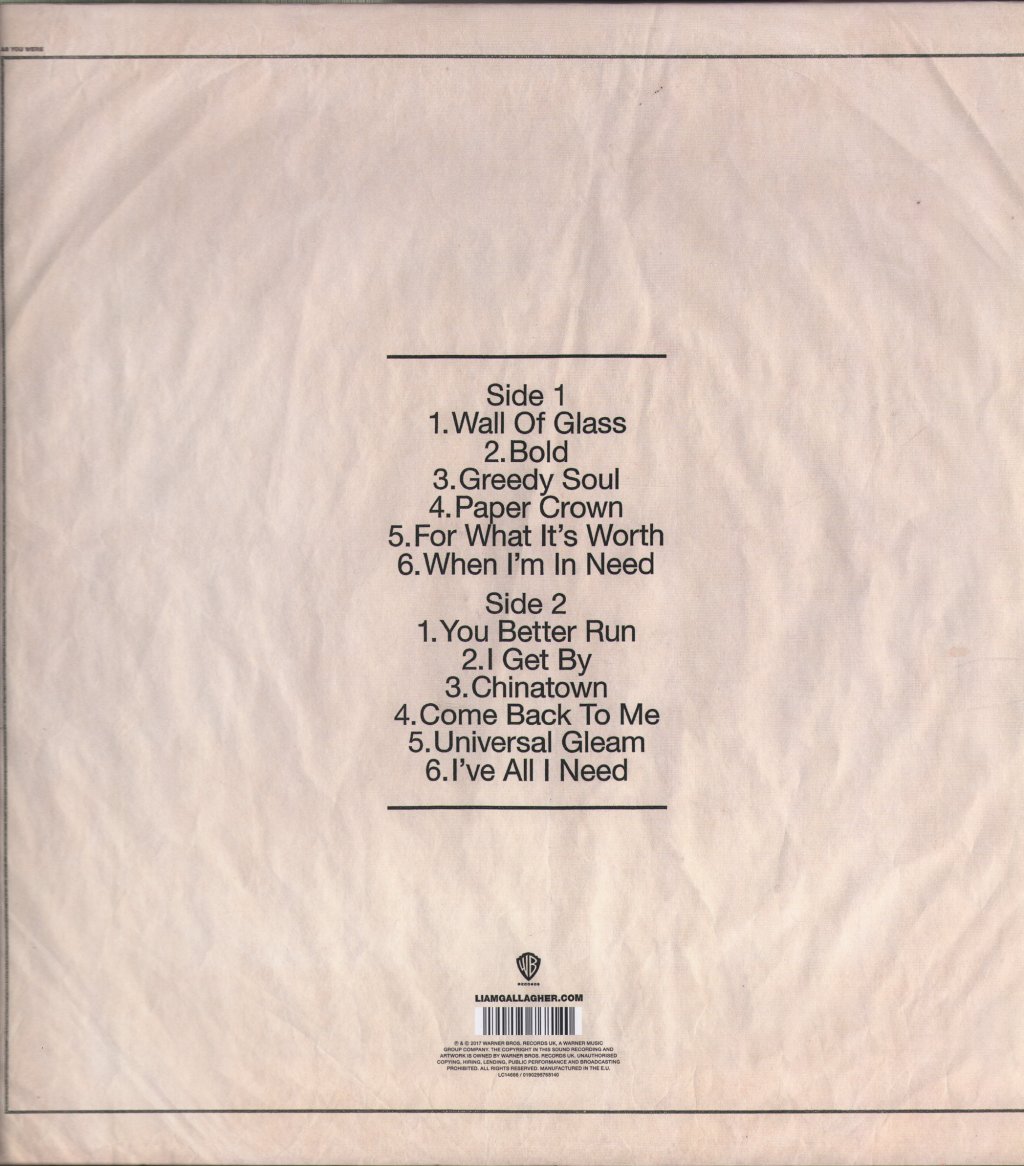 Liam Gallagher - As You Were - Box Set