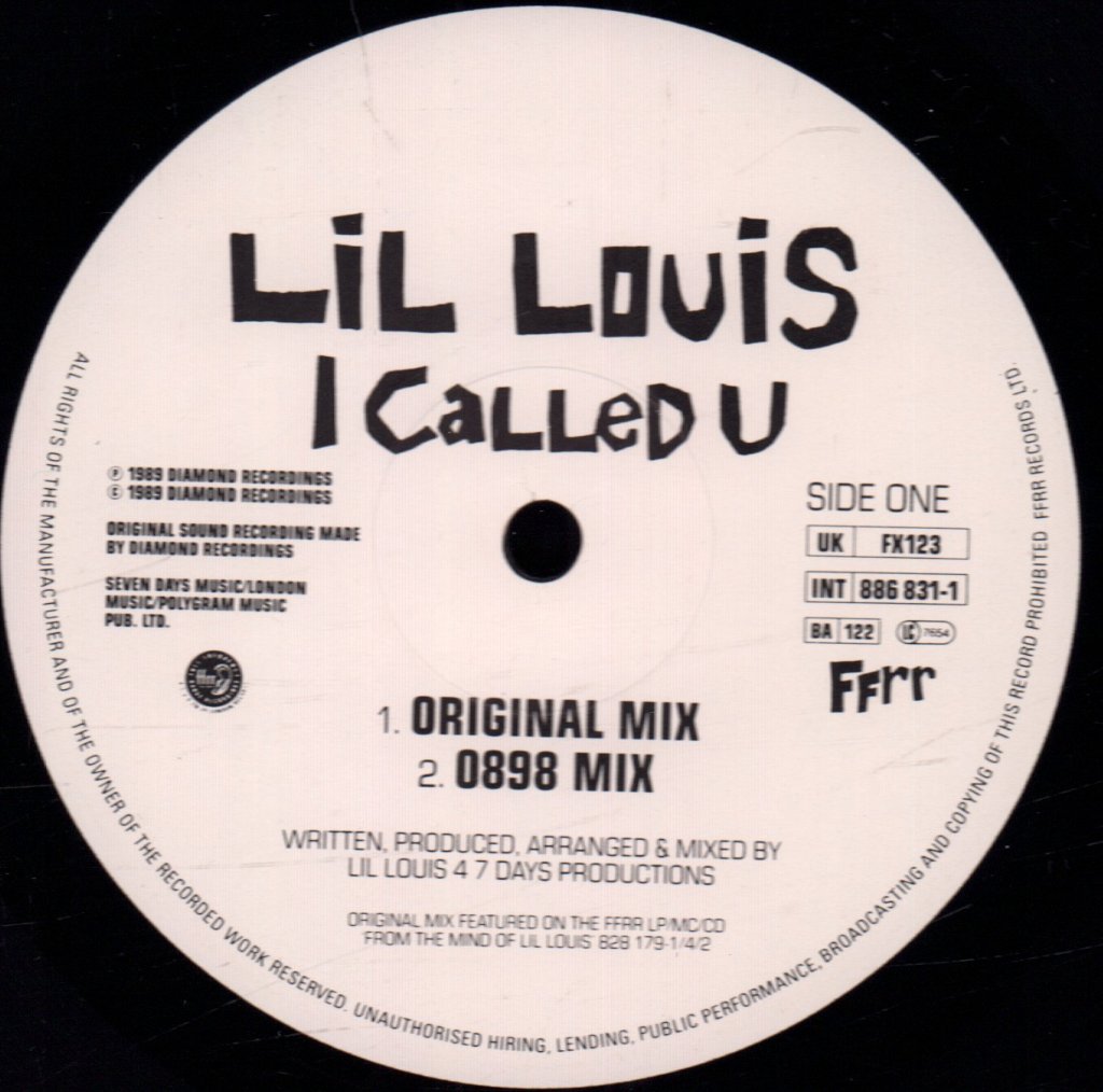 Lil Louis And The World - I Called U - 12 Inch