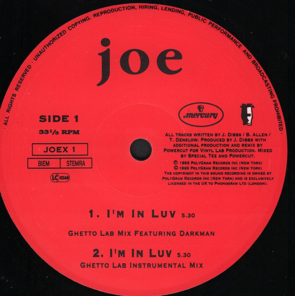 Joe (Urban) - I'm In Luv - 12 Inch