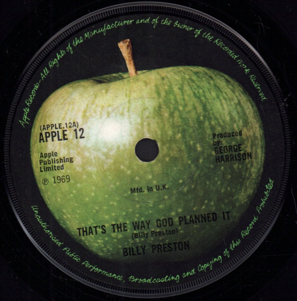 Billy Preston - That's The Way God Planned It - 7 Inch