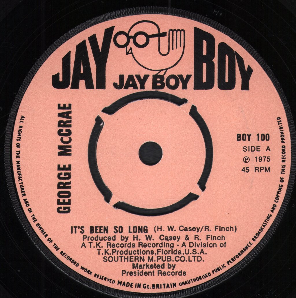 George McCrae - It's Been So Long - 7 Inch