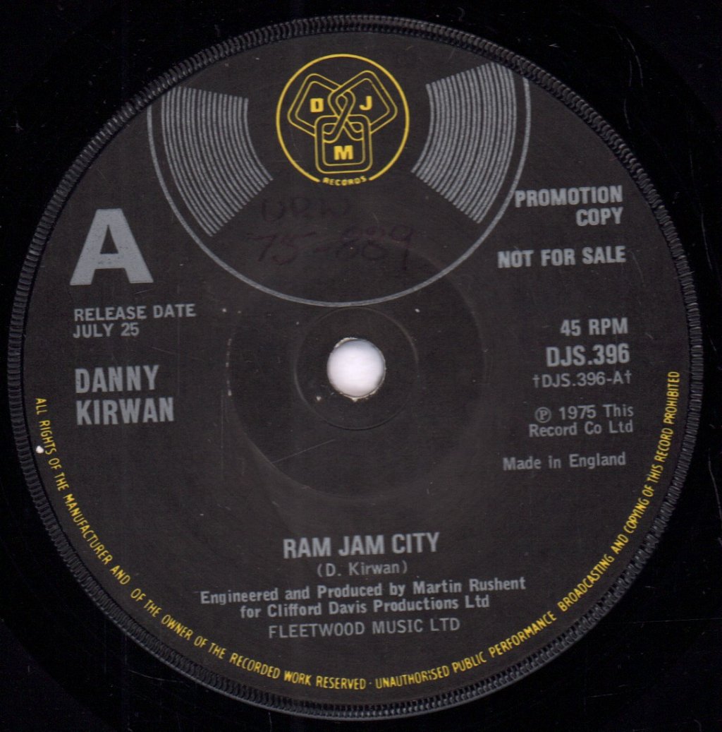 Danny Kirwan - Ram Jam City - 7 Inch