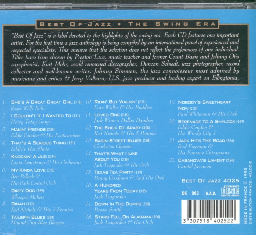 Jack Teagarden - His Best Recordings 1928-1943 - Cd