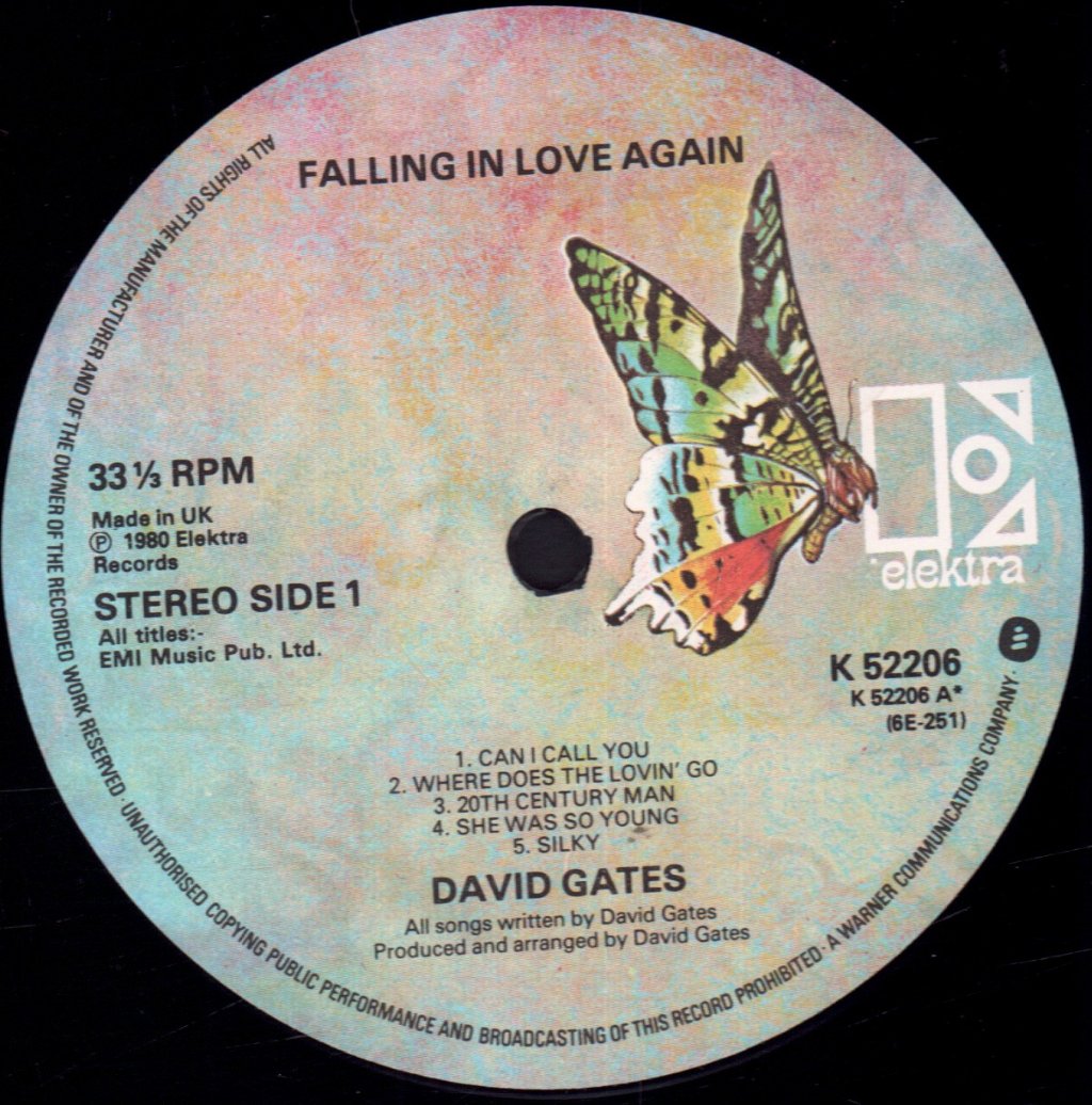 David Gates - Falling In Love Again - Lp