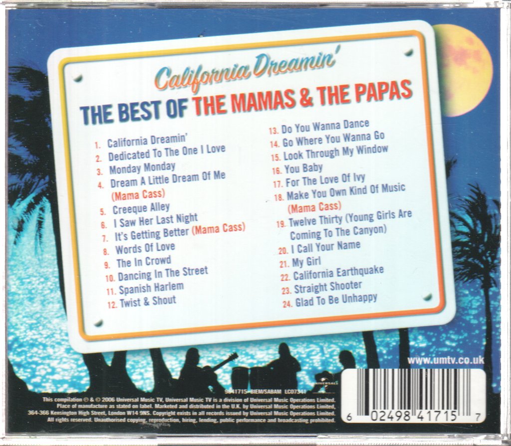 Mamas & The Papas - California Dreamin' - The Best Of The Mamas And The Papas - Cd