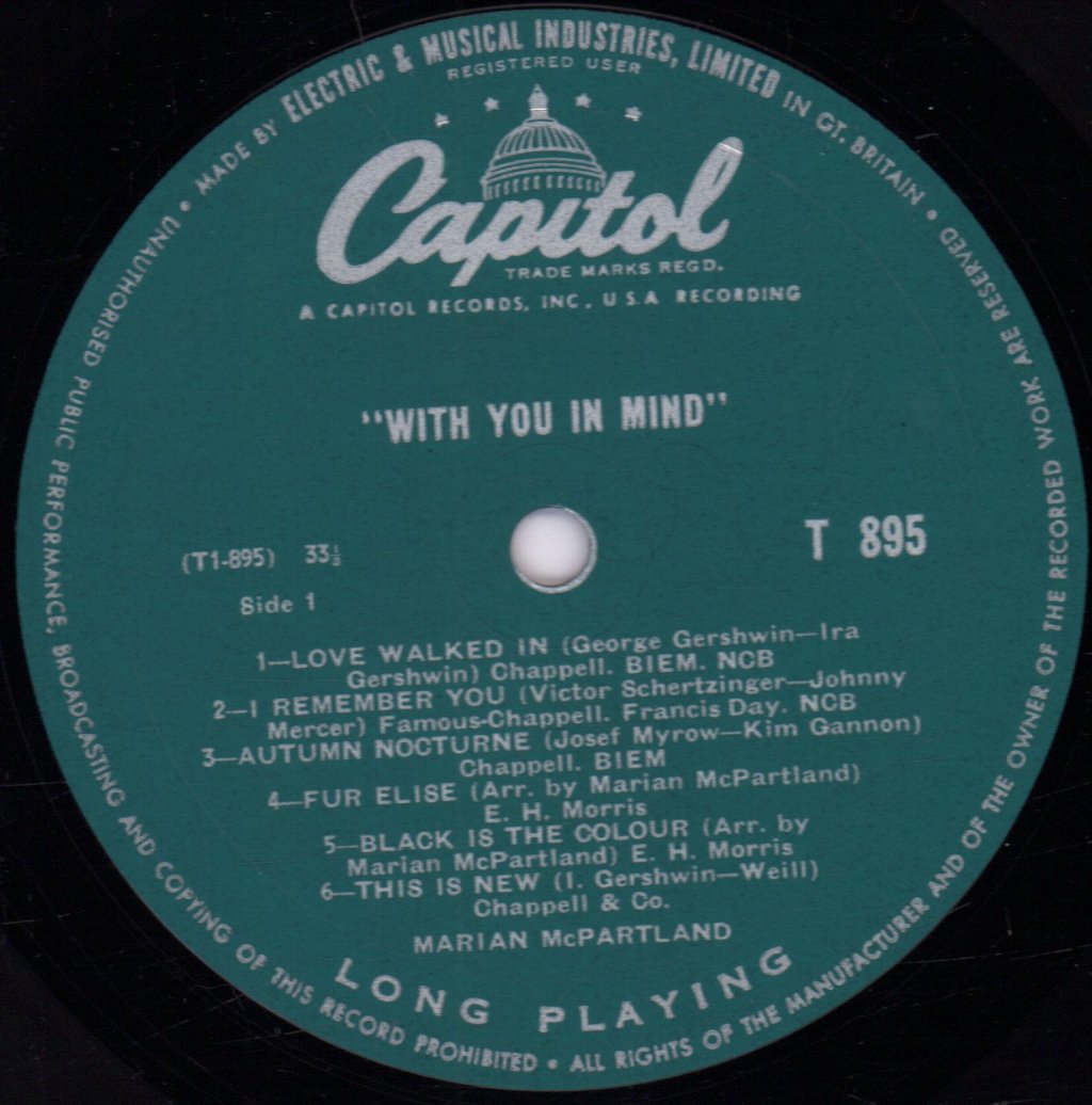 Marian Mcpartland - With You In Mind - Lp