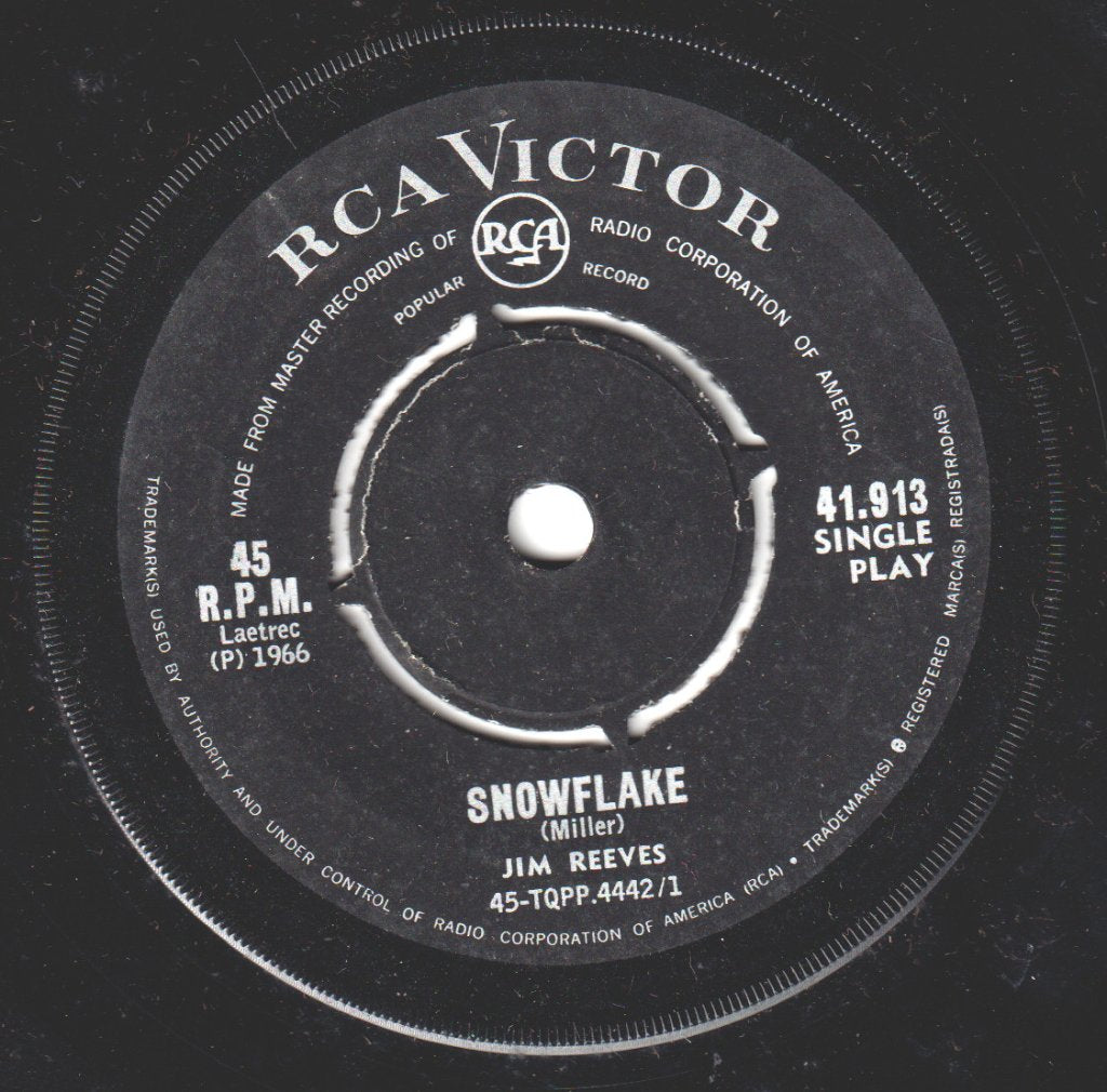 Jim Reeves - Snowflake - 7 Inch