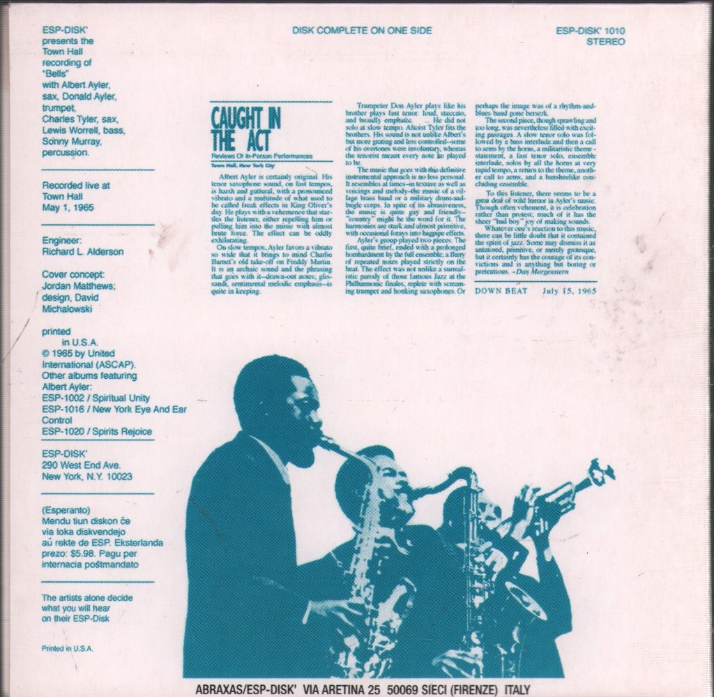 Albert Ayler - Bells - Cd