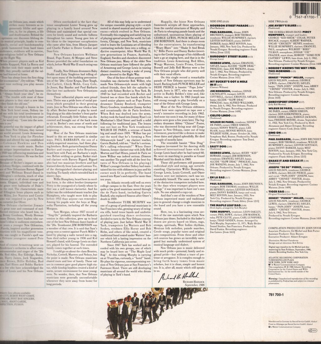 Various Artists - Atlantic Jazz New Orleans - Lp