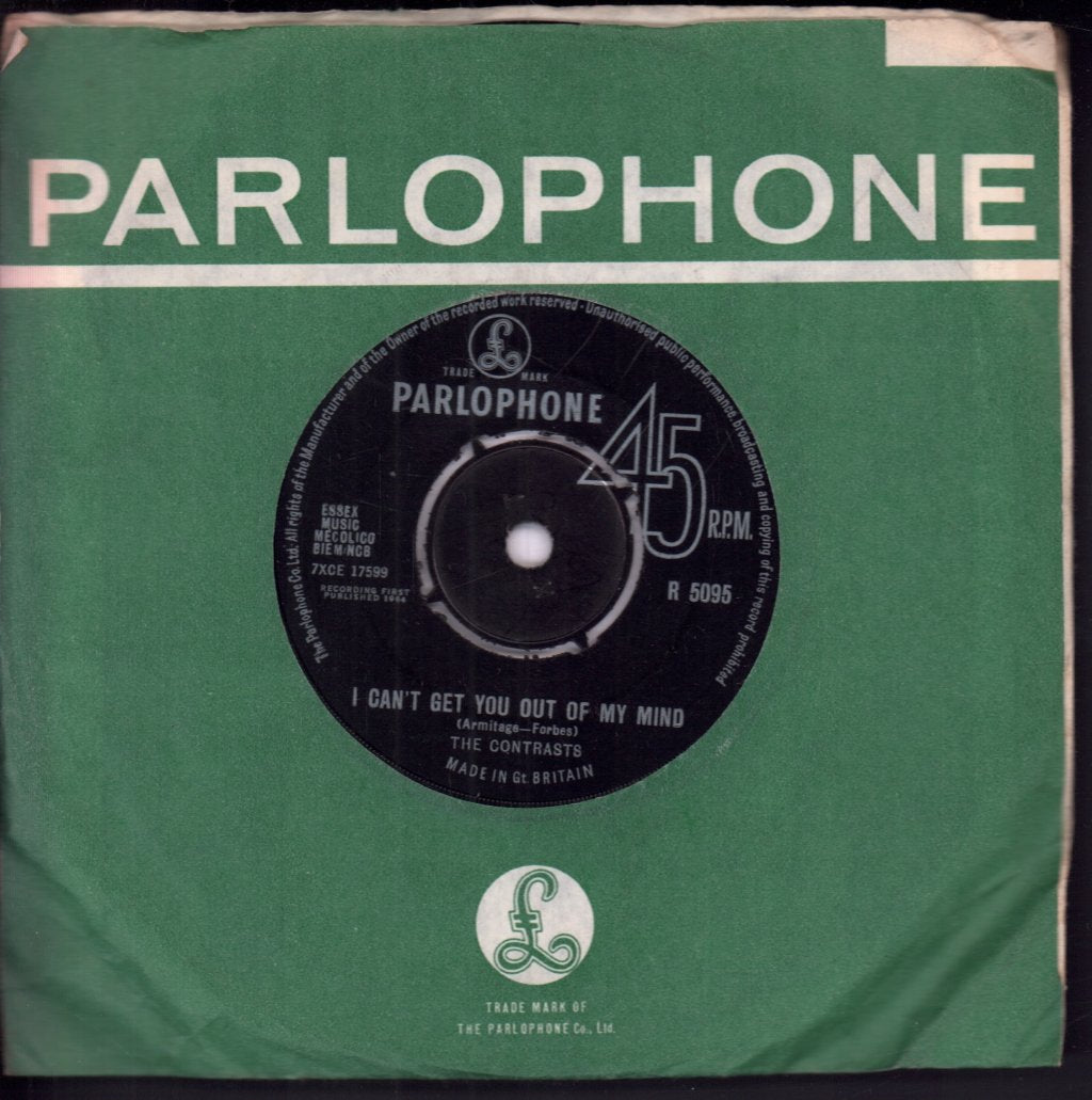 Contrasts (60'S Beat) - I Can't Get You Out Of My Mind - 7 Inch