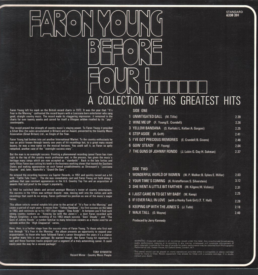 Faron Young - Before Four - Lp