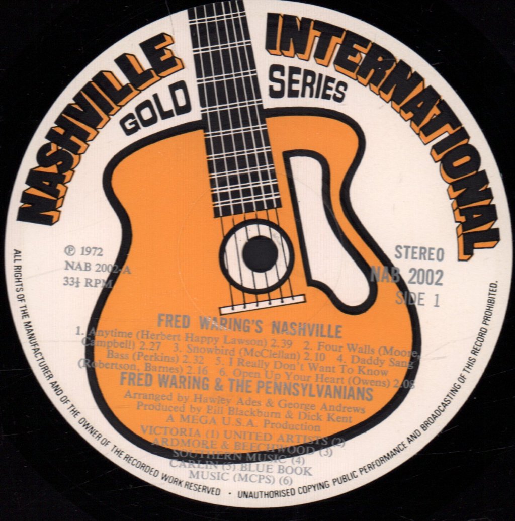 Fred Waring And The Pennsylvanians - Nashville Gold - Lp