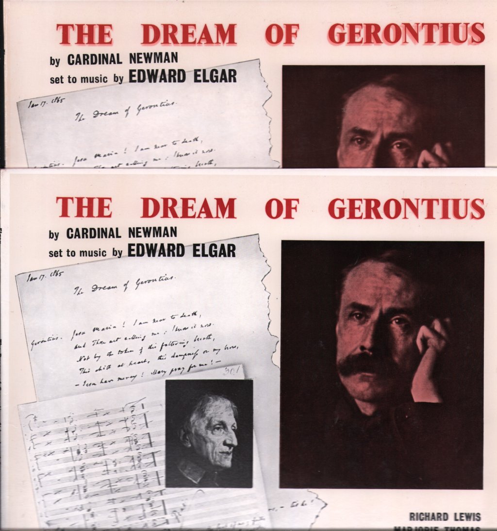Sir Malcolm Sargent / Richard Lewis / Marjorie Thomas / Huddersfield Choral Society - Elgar - Dream Of Gerontius - Double Lp
