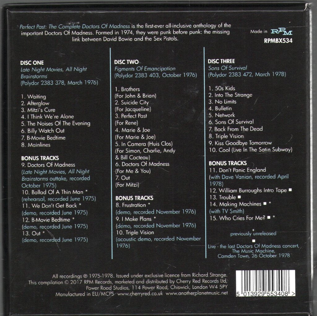 Doctors Of Madness - Perfect Past: The Complete Doctors Of Madness - Cd Set