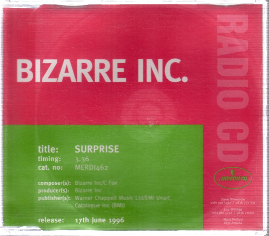 Bizarre Inc - Suprise - Cd