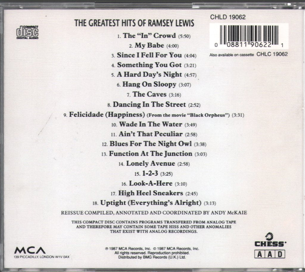 Ramsey Lewis - Greatest Hits Of Ramsey Lewis - Cd