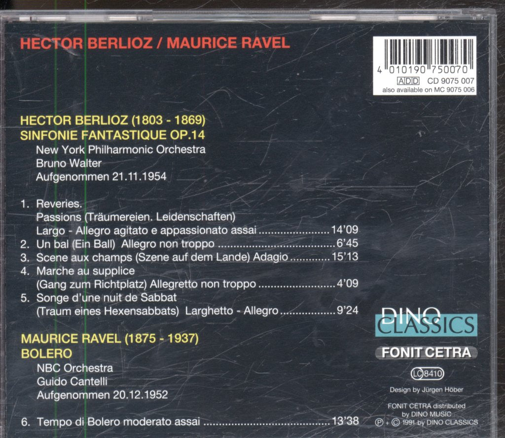 New York Philharmonic Orchestra, Bruno Walter / NBC Orchestra, Guido Cantelli - Berlioz / Ravel - Symphonie Fantastique Op. 14 / Bolero - Cd