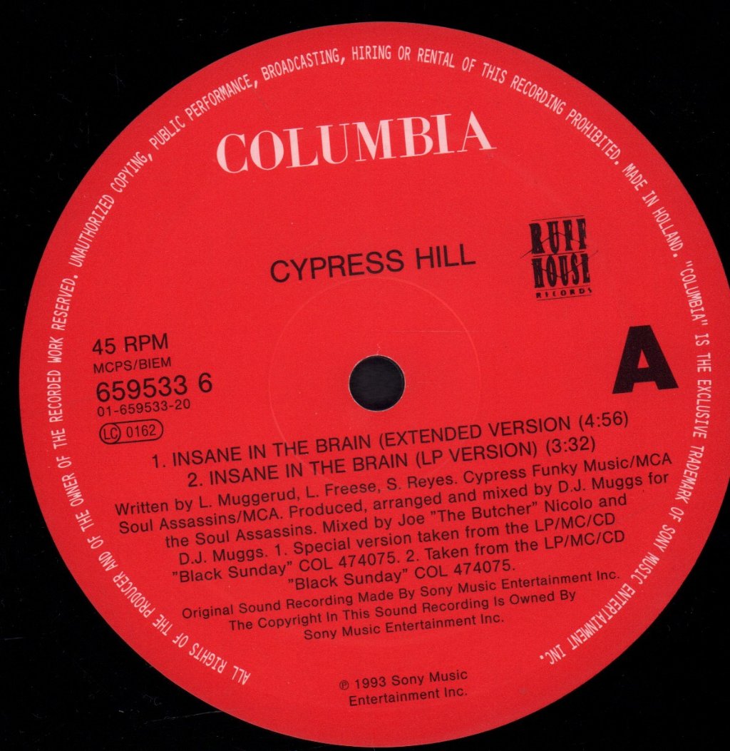 Cypress Hill - Insane In The Brain - 12 Inch