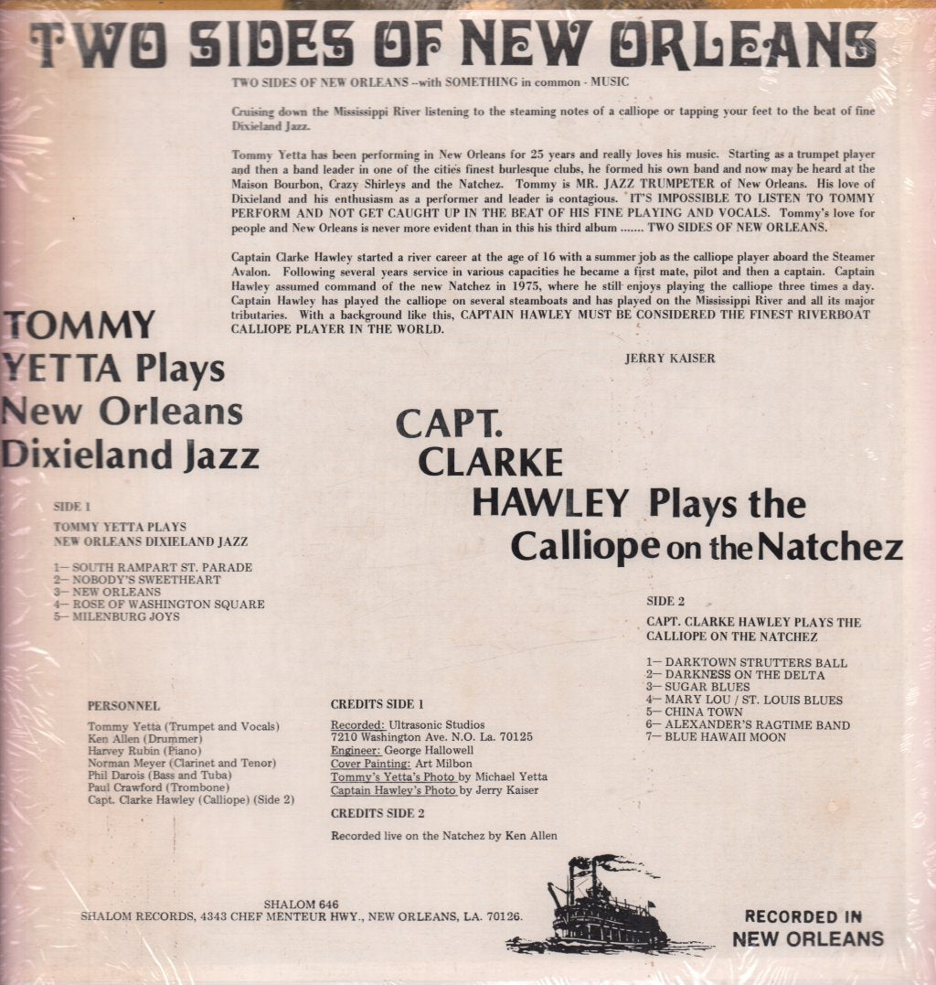 Tommy Yetta - Two Sides Of New Orleans - Lp