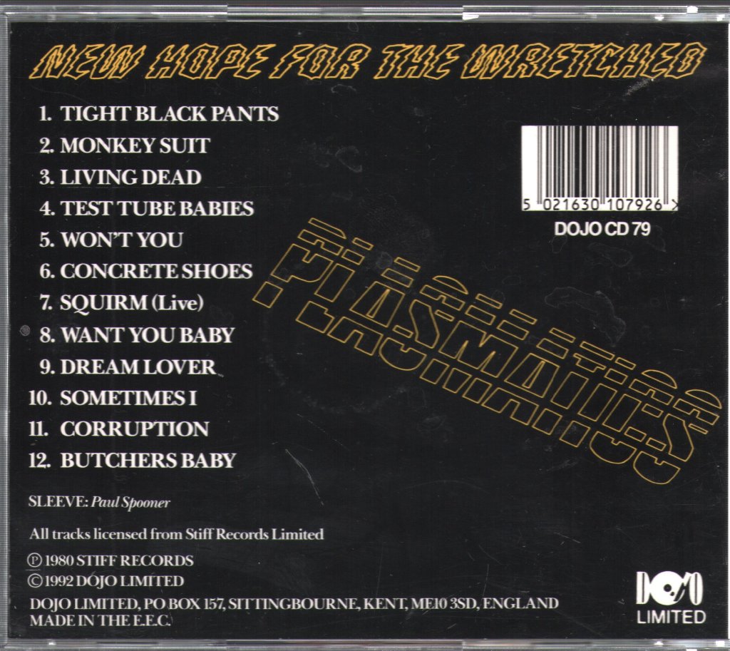 Plasmatics - New Hope For The Wretched - Cd