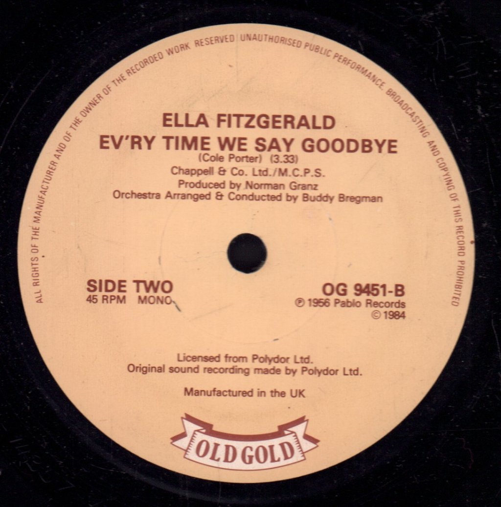 David Rose And His Orchestra/Ella Fitzgerald - Stripper / Ev'ry Time We Say Goodbye - 7 Inch