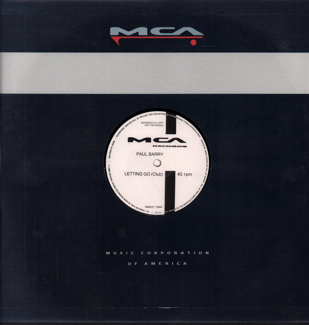 Paul Barry - Letting Go - 12 Inch