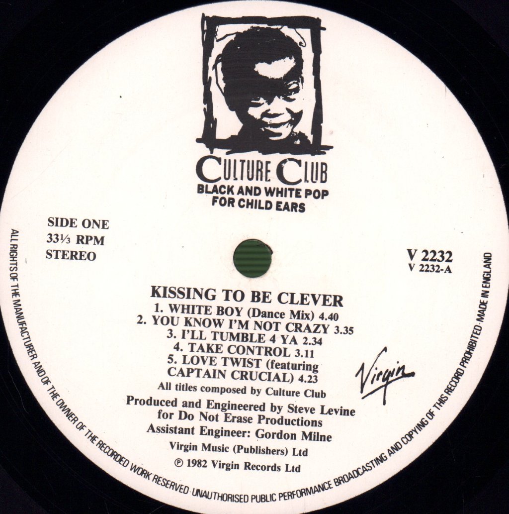Culture Club - Kissing To Be Clever - Lp
