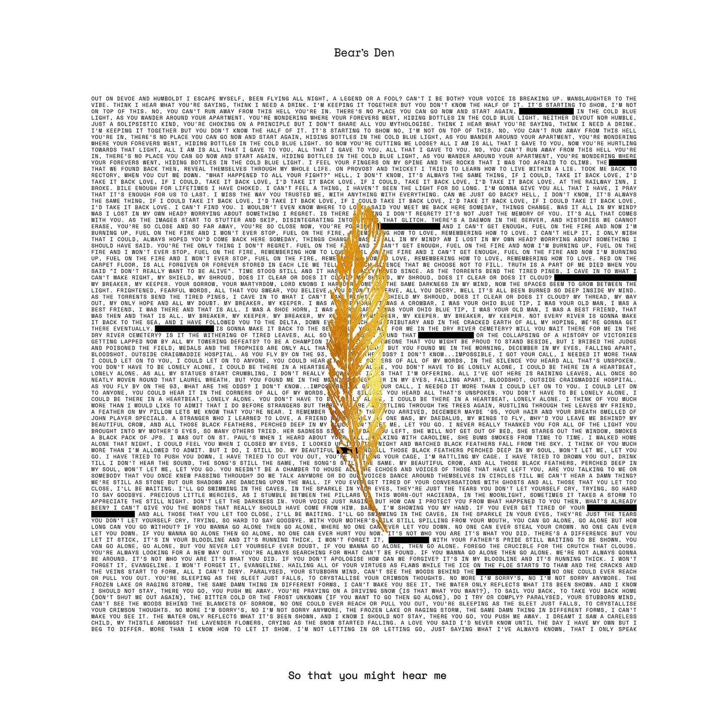 Bear's Den - So That You Might Hear Me - Lp