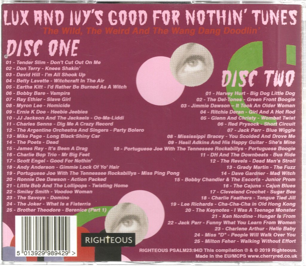 Various Artists - Lux And Ivy's Good For Nothin' Tunes - Double Cd