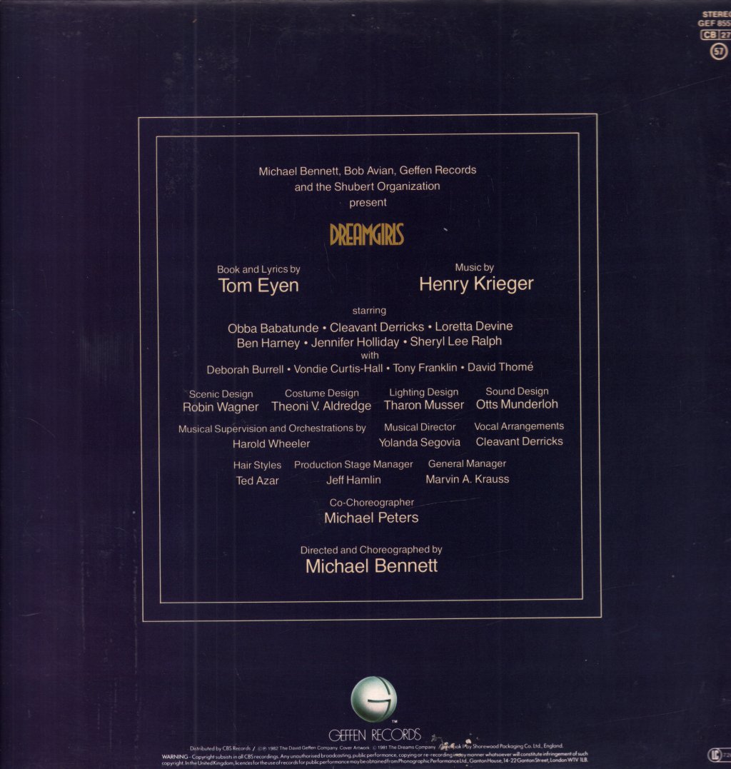 Dreamgirls - Original Broadway Cast Album - Lp