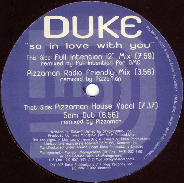 Duke - So In Love With You - 12 Inch