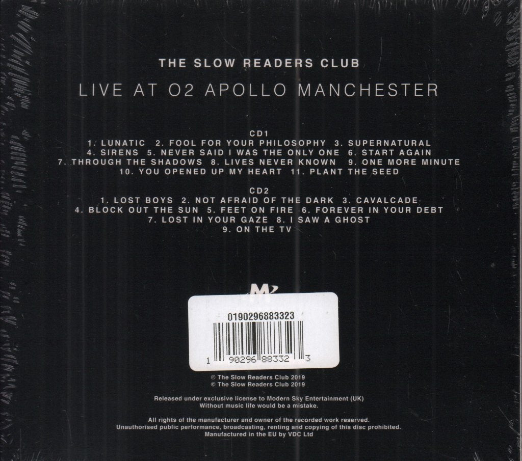 Slow Readers Club - Live At O2 Apollo Manchester - Double Cd