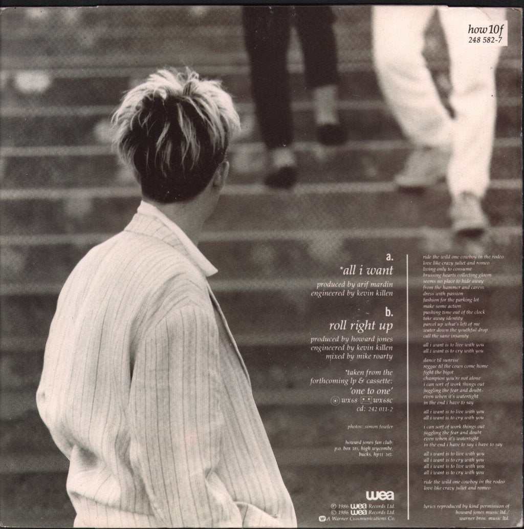 Howard Jones - All I Want - 7 Inch