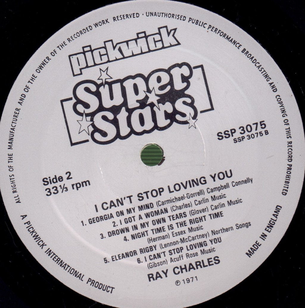 Ray Charles - I Can't Stop Loving You - Lp
