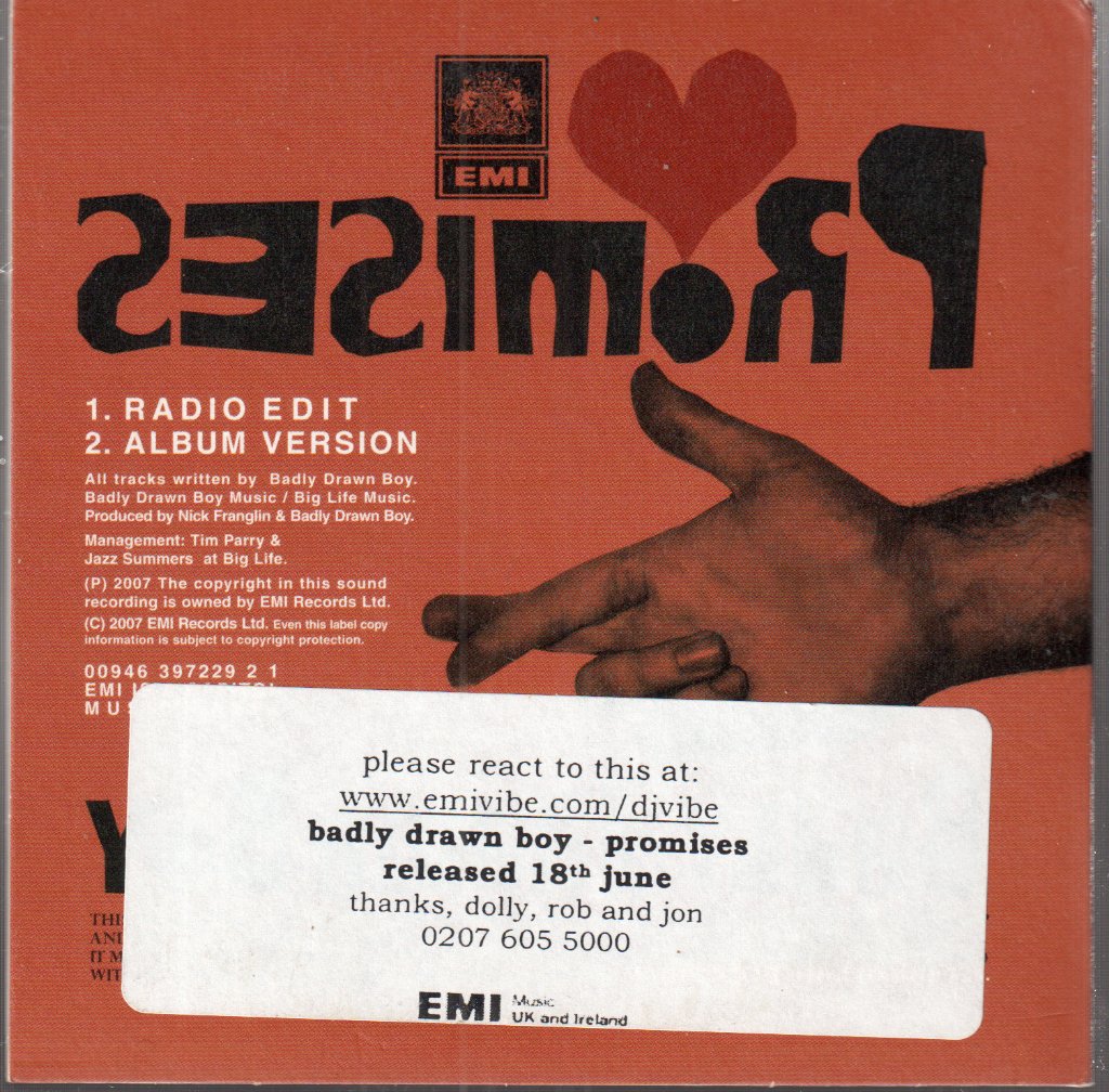 Badly Drawn Boy - Promises - Cd