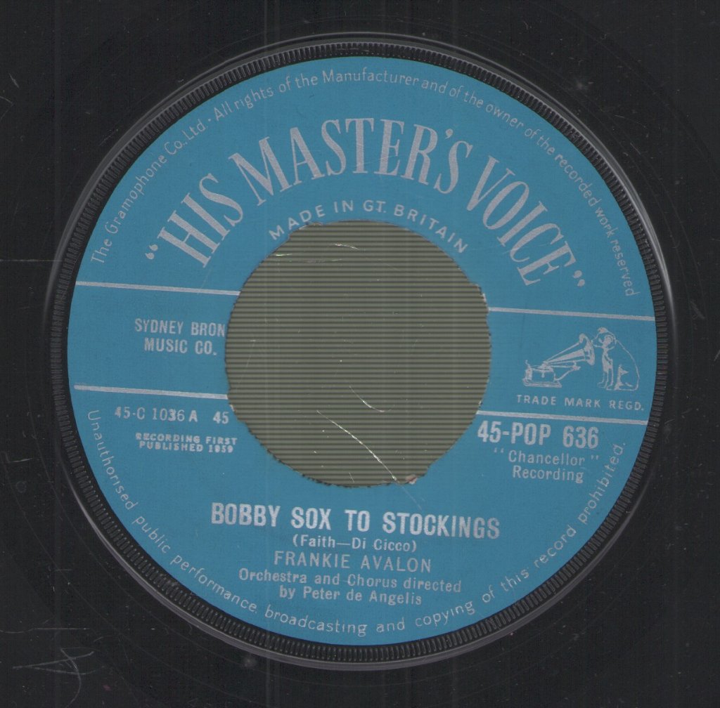 Frankie Avalon - Bobby Sox To Stockings - 7 Inch