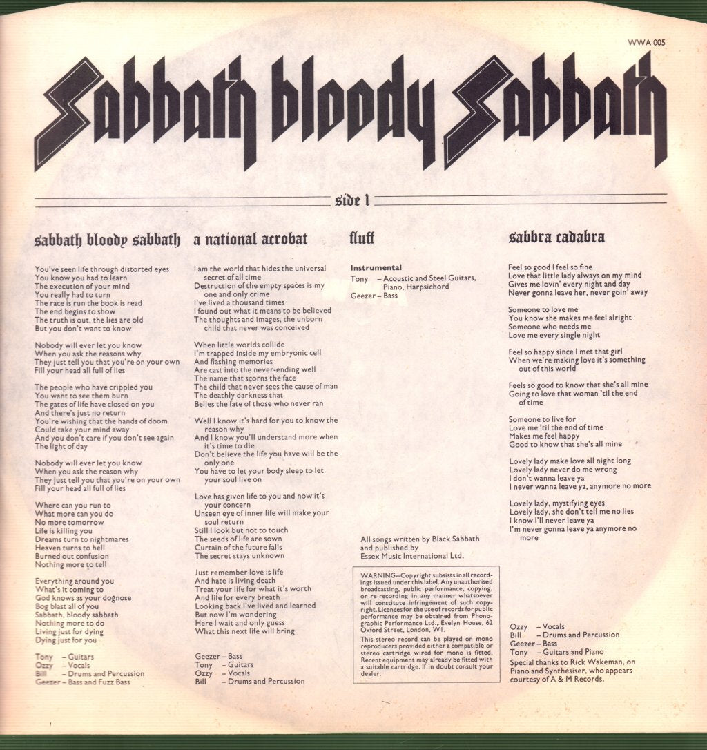 Black Sabbath - Sabbath Bloody Sabbath - Lp
