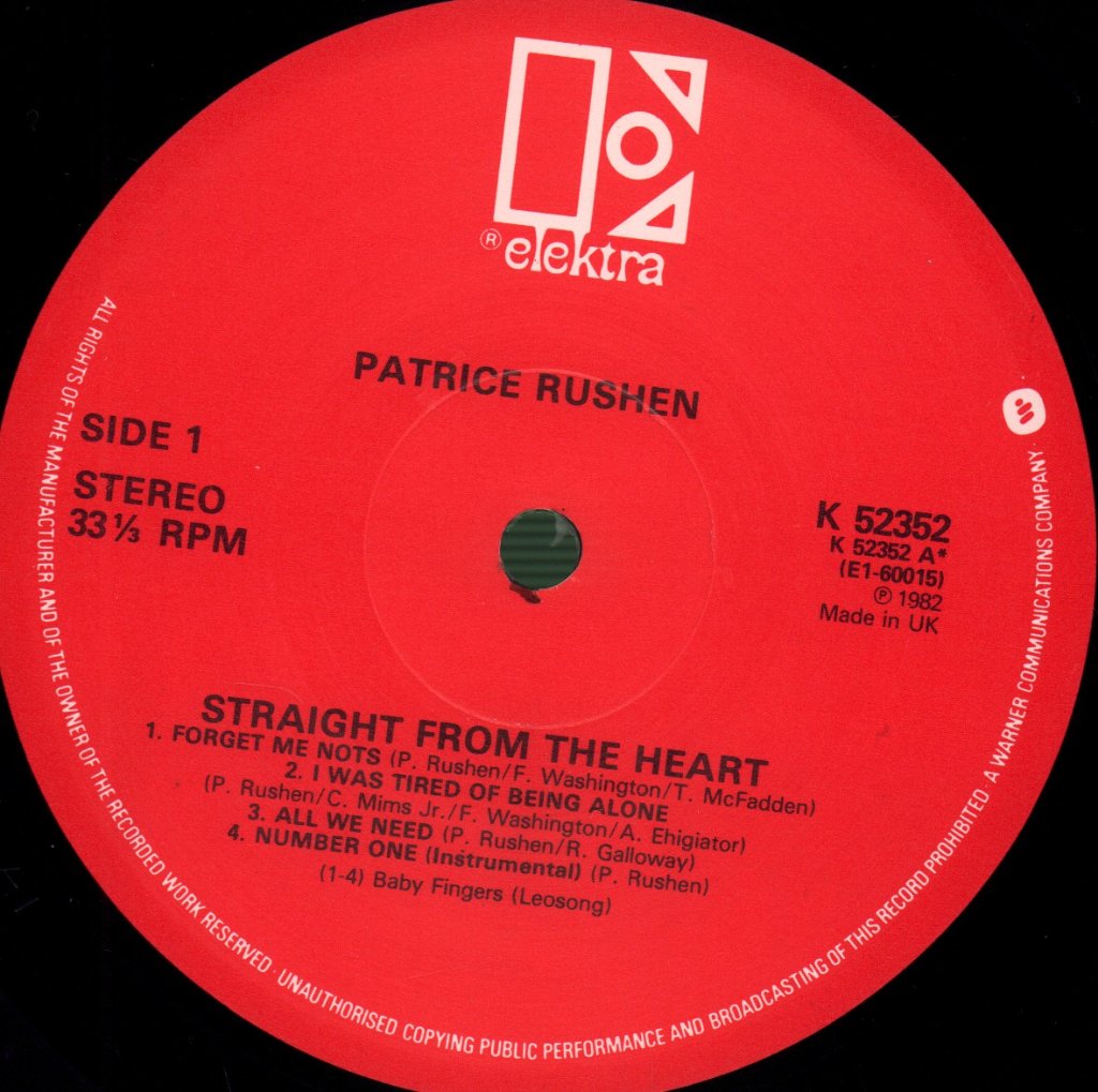 Patrice Rushen - Straight From The Heart - Lp