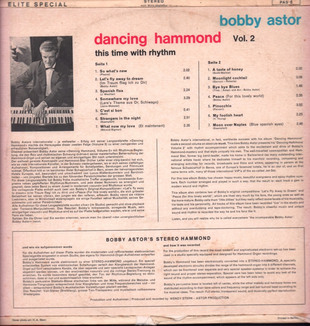 Bobby Astor - Dancing Hammond Vol.2 - Lp